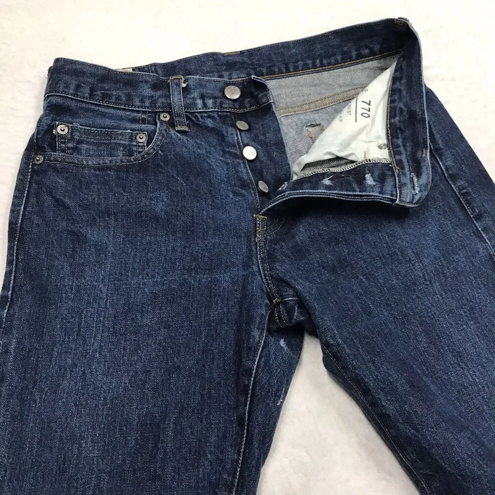 J CREW 770 Selvedge Jean Men 29x25 (29/32 tag) Kaihara Japanese Denim Cropped